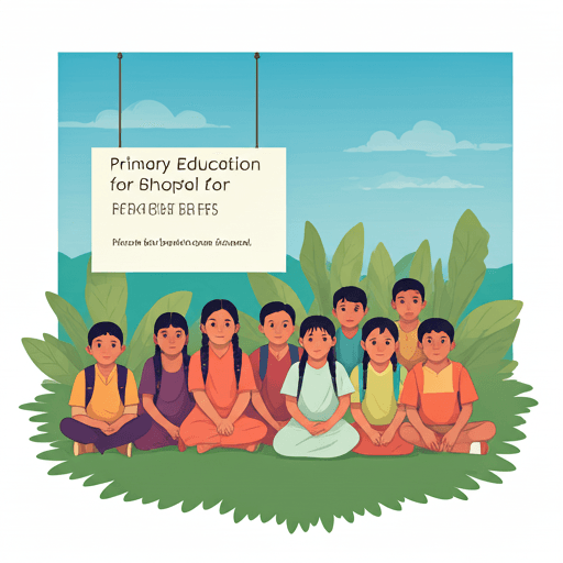 Primary education class for Bhopal children